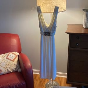 Evening or special occasion dress in a beautiful ivory color.